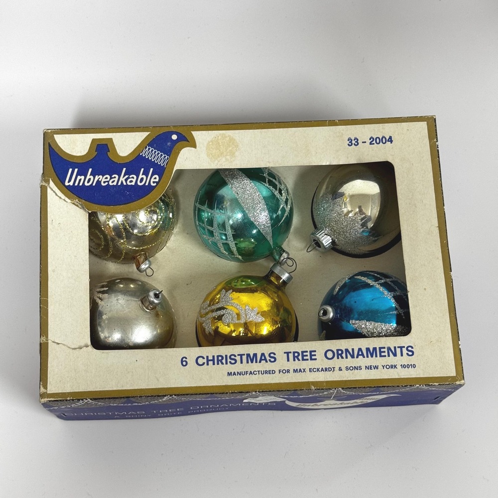 Vintage‎ Unbreakable Christmas Ball Ornaments: Made in Italy